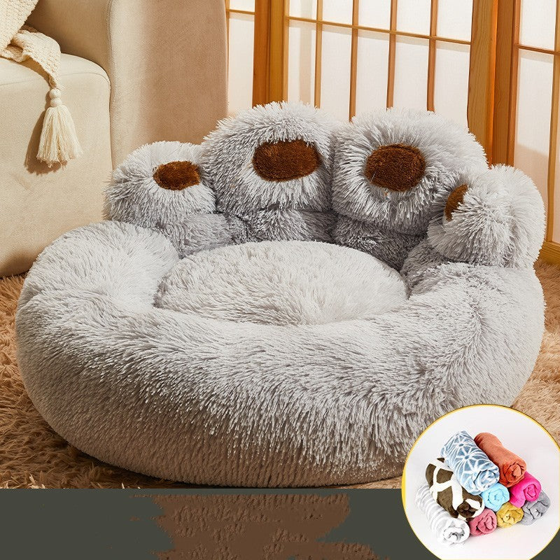 Cozy Fleece-Lined Dog Bed for Corgis and Golden Retrievers - Available in Multiple Sizes