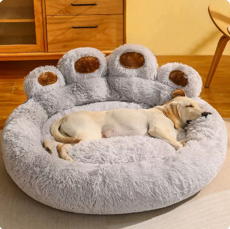 Cozy Fleece-Lined Dog Bed for Corgis and Golden Retrievers - Available in Multiple Sizes