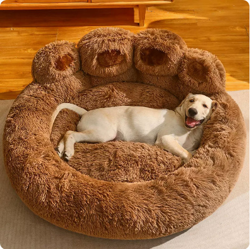 Cozy Fleece-Lined Dog Bed for Corgis and Golden Retrievers - Available in Multiple Sizes