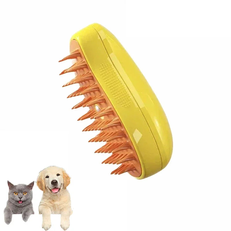 Transform Your Pet's Grooming Routine with the 3-in-1 Electric Cat Dog Steam Brush - Massage, Groom, and De-Shed!